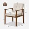 Costway Modern Accent Chair Upholstered Linen Fabric Armchair with Solid Wood Legs